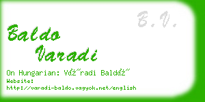 baldo varadi business card